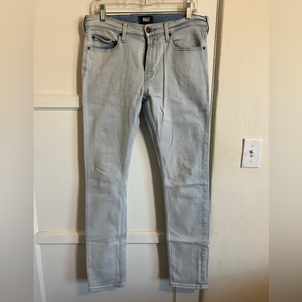 PAIGE Lennox Men's Slim Jeans in Light Blue